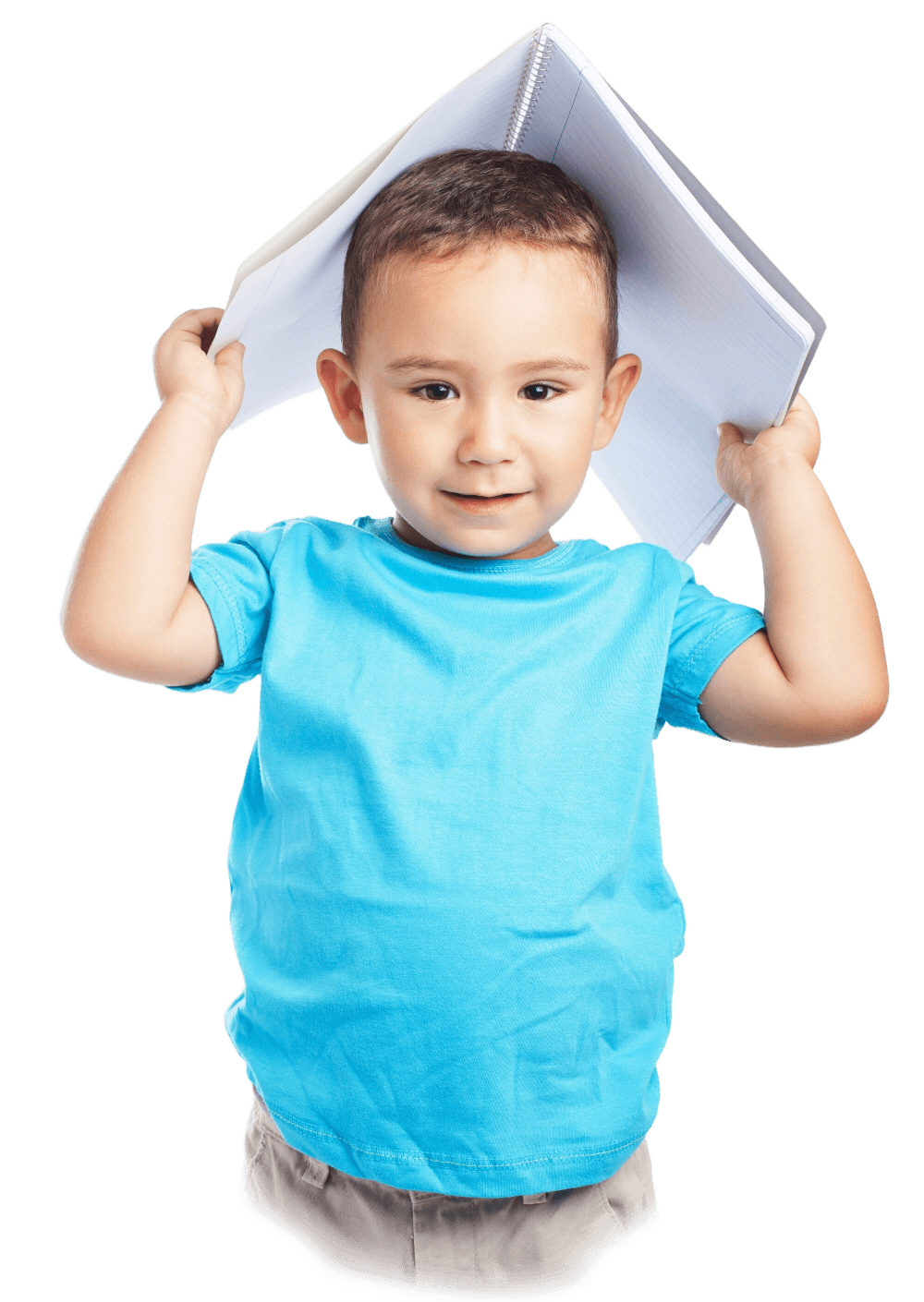 Child with Notebook Hat